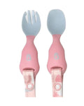 Bibado Rainbow Friends Coverall Weaning Bib Bundle with Handi Cutlery, Rainbow