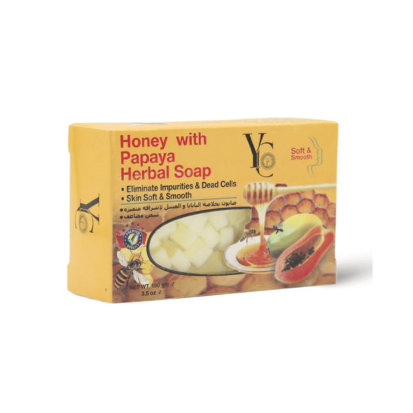 YC Papaya Soap with Honey, Cleansing and Moisturizing Bar, 100 g