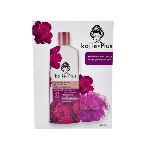 Koji Plus Enchanted Musk Body Wash with Loofah, Moisturizing Formula, 250ml