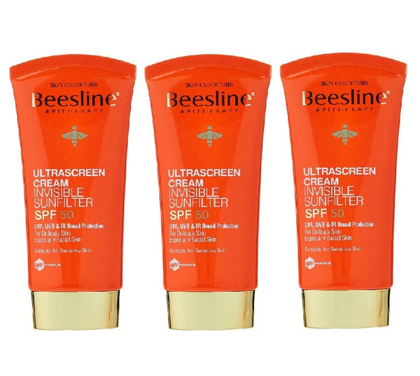 Beesline Ultra Screen Cream SPF 50 Matte Sunscreen UVA UVB IR Protection 60 ml