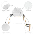 Teknum 3-in-1 Baby Rocker Bassinet with Mosquito Net, White