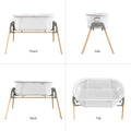 Teknum 3-in-1 Baby Rocker Bassinet with Mosquito Net, White