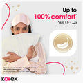 Kotex Maxi Night Sanitary Pads Thick Overnight Pads with Wings, 8 Pads