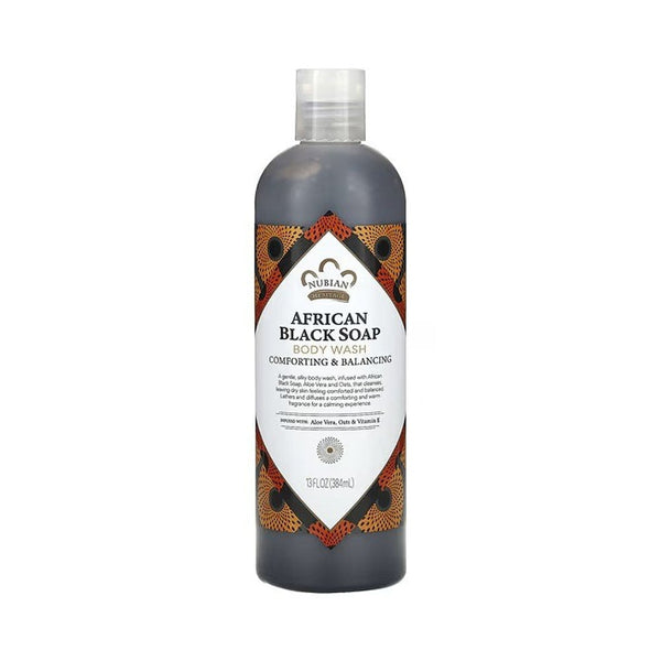 Nubian Heritage African Black Soap Body Wash Shea Butter Aloe Vera 384 ml