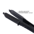 Clara Dual Slime Brush Hair Straightener and Styling Brush Black, 3 Temperature Settings