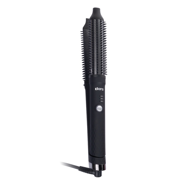 Clara Dual Slime Brush Hair Straightener and Styling Brush Black, 3 Temperature Settings