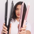 Clara Dual Slime Brush Hair Straightener and Styling Brush Black, 3 Temperature Settings