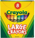 Crayola Large Crayons Tuck Box Assorted Classic Colors 8 Count