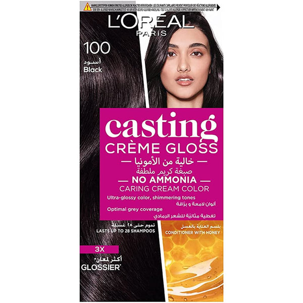 L'Oreal Paris Casting Creme Gloss 100 Black Ammonia-Free Hair Color