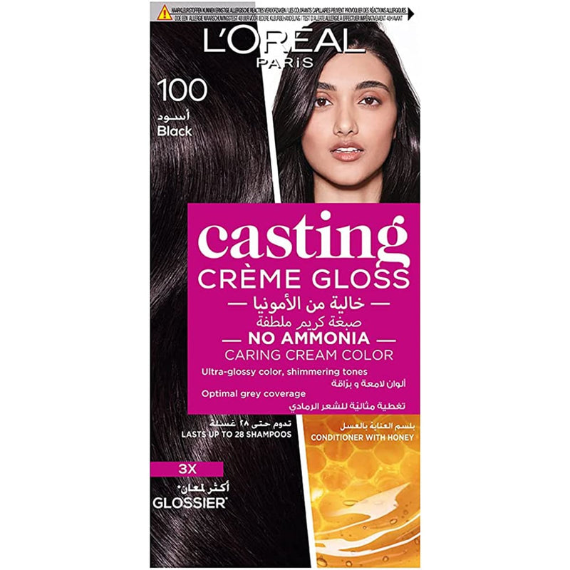 L'Oreal Paris Casting Creme Gloss 100 Black Ammonia-Free Hair Color
