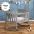 TEKNUM 7-in-1 Convertible Bedside Crib and Toddler Bed, Grey, 0-12 Years