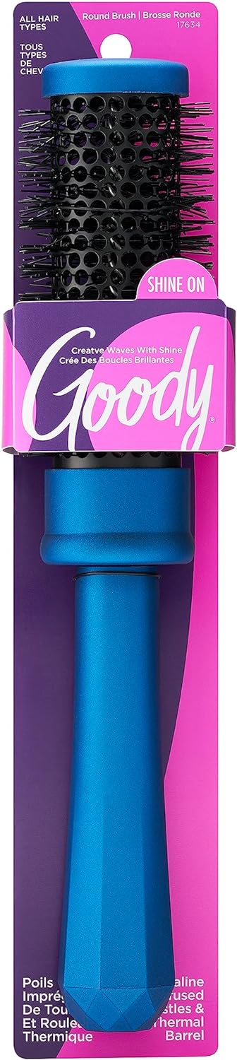 Goody Shine On Round Hairbrush, 35 mm Vented Thermal Barrel, Tourmaline-Infused Bristles