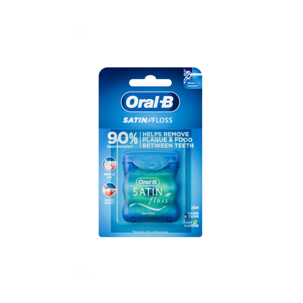 Oral-B Satin Dental Floss Mint Flavor Two-Layer Ribbon