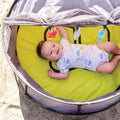BBLuv Nido Travel & Play Tent Pop-Up Play Yard, Anti-UV SPF 50+, With Mat and 3 Toys