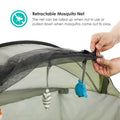 BBLuv Nido Travel & Play Tent Pop-Up Play Yard, Anti-UV SPF 50+, With Mat and 3 Toys