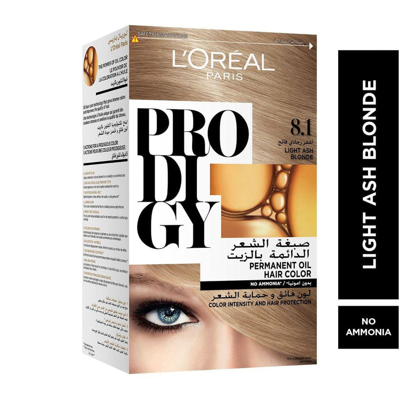 L'Oreal Paris Prodigy Hair Color Permanent No-Ammonia Micro-Oil 8.1 Diamond Ash Blond