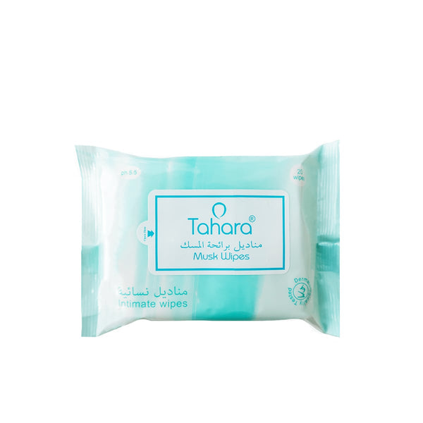 Tahara Musk Purity Intimate Wipes Cleansing Wipes Natural Musk Fragrance 20 Pack