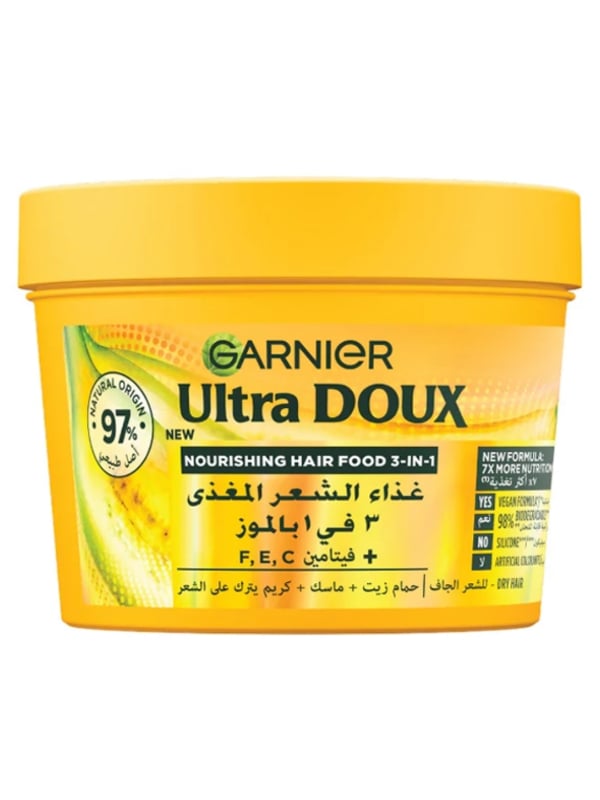 Garnier Ultra Doux 3-in-1 Hair Mask with Banana and Shea for Dry Hair 390 ml