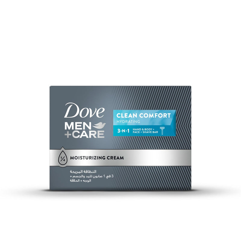 Dove Men+Care Clean Comfort 3-in-1 Cleansing Bar for Face, Body and Shaving 100g