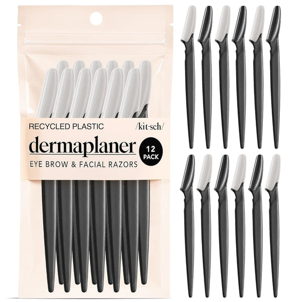 Kitsch Dermaplaner Facial Razors Micro-Guarded Blades 12-Piece Kit