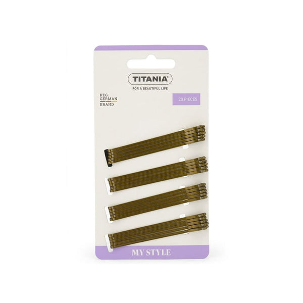 Titania Gold Hairpins Strong Hold Rounded Tips 20 Pieces