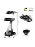 Salon System 3-Tier Hair Color Bowl Trolley with Bowl and Cup Holders