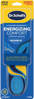 Dr.Scholl's Energizing Comfort Massaging Gel Insoles for Women, Trim to Fit