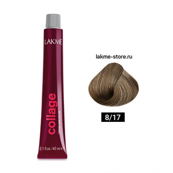 Lakme Collage Cream Hair Color Blue Ash Light Blonde 8/17 Low Ammonia PPD Free