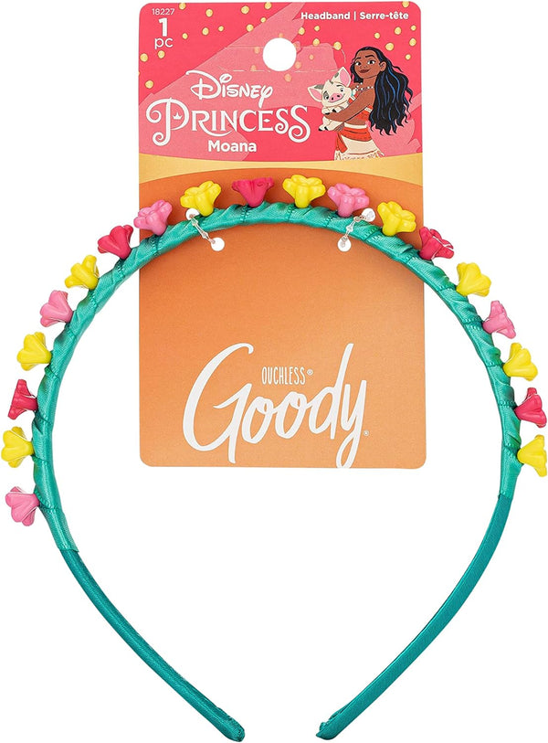 Goody Disney Moana Flower Headband, Comfortable Hair Accessory, 1 Count