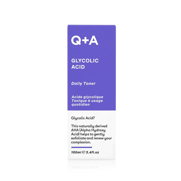 Q+A Glycolic Acid Daily Toner Exfoliating AHA Formula Radiance 100ml