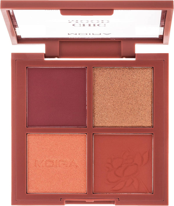 Moira Chic Mood Face Palette RFP006 Pressed Powder Mauve and Highlighter Shades 1 Pc