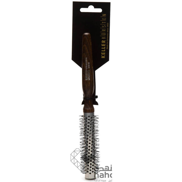 Keller Blow Styling Small Round Hair Brush Wooden Handle Dense Bristles 1 Pc