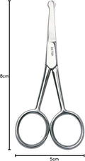 Beter Stainless Steel Blunt-Tip Scissors for Nails, Facial Hair and Hangnails, 1 Pc