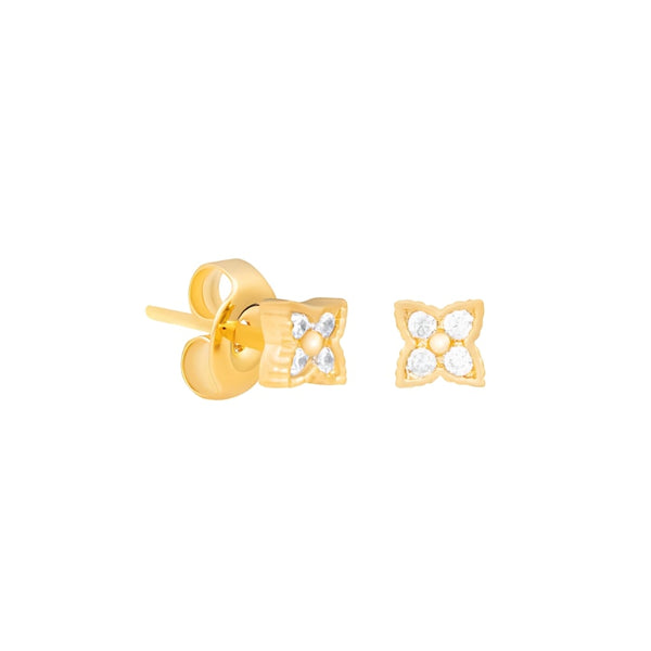 Navarro Children's Flower Earrings Gold-Colored Hypoallergenic
