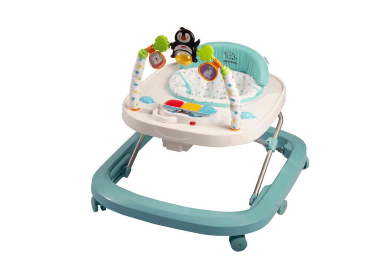 Elphybaby 3-in-1 Baby Walker, Rocker and Push Walker with Lights and Toys, Blue