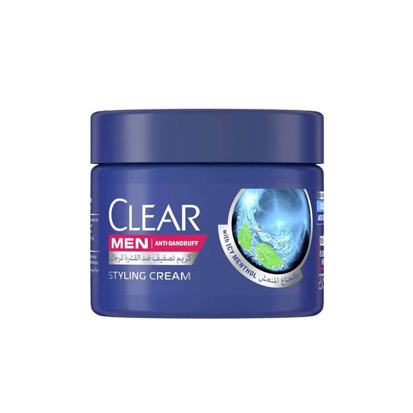 Clear Men Styling Cream with Refreshing Mint, Moisturizing Hair Styling Formula