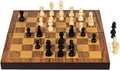 Spin Master Wood Folding Chess Set Magnetic Travel Board Sculpted Pieces 24.5 x 21.3 x 2 cm