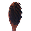 Keller Oval Hair Brush Beech Wood Handle Horsehair Nylon Bristles Brown & White