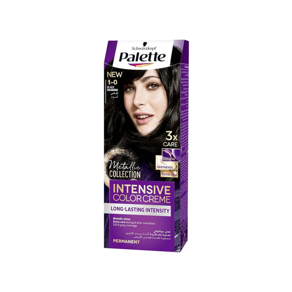 Palette Intensive Color Creme Hair Color 1-0 Black Keratin Formula