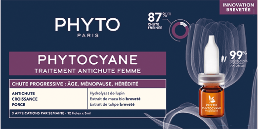 Phyto Paris Progressive Hair Density Treatment Liquid Ampoules, Maca and Lupin Extract, 12 Ampoules