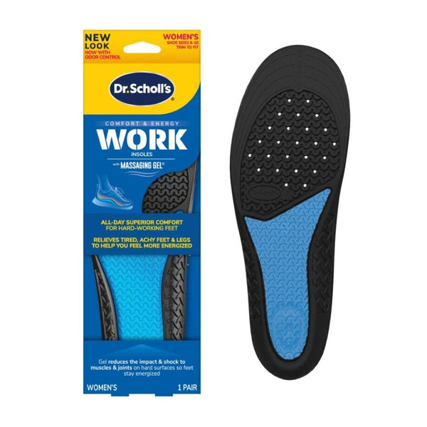 Dr. Scholl's Work Insoles for Women, Massaging Gel Cushioning, Supportive Arch