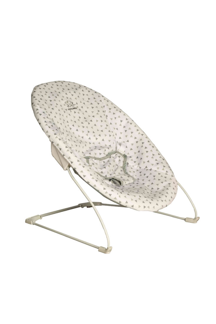 Elphybaby Portable Baby Rocker Gray Anti-Slip Three-Point Harness