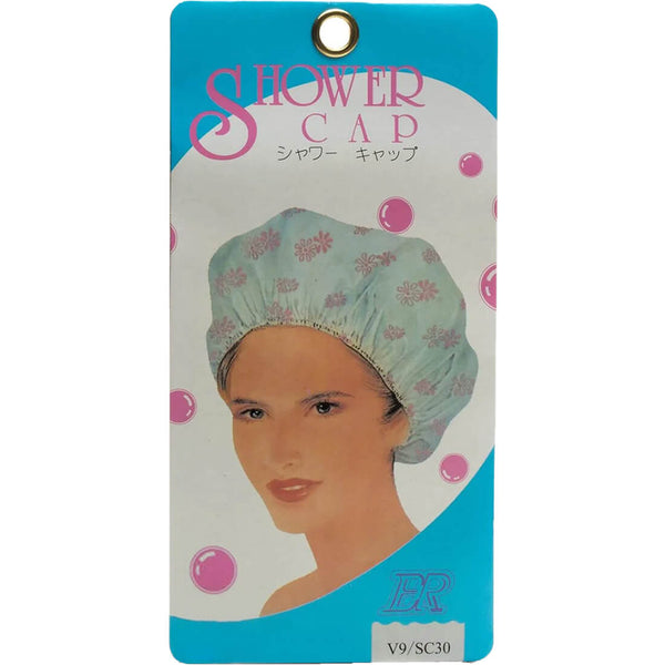 Titania Shower Cap Waterproof Plastic Reusable Printed Design, 1 Piece
