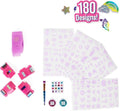Cool Maker Shimmer Me Body Art Studio Temporary Glitter Tattoo Kit, 4 Foils, 2 Glitter Colors, 180 Designs
