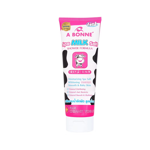 Ebony Spa Natural Exfoliating Milk Salt Shower Cream Moisturizing Body Wash 350ml