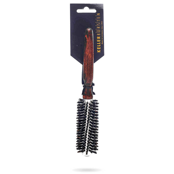 Keller Blow Styling Medium Round Hair Brush, Nylon Ball-Tip Bristles, Beech Wood Handle