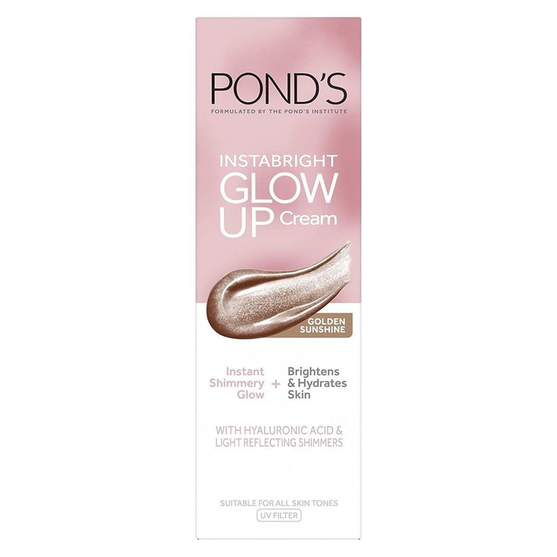 Ponds Glow Up Cream Pearly Aura Shimmery Finish Hyaluronic Acid 20g
