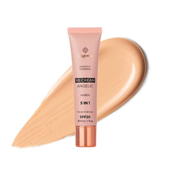 Bogenia Angelic Amber BB Cream Light Coverage SPF 45 Vitamins C & E Aloe Vera 30ml