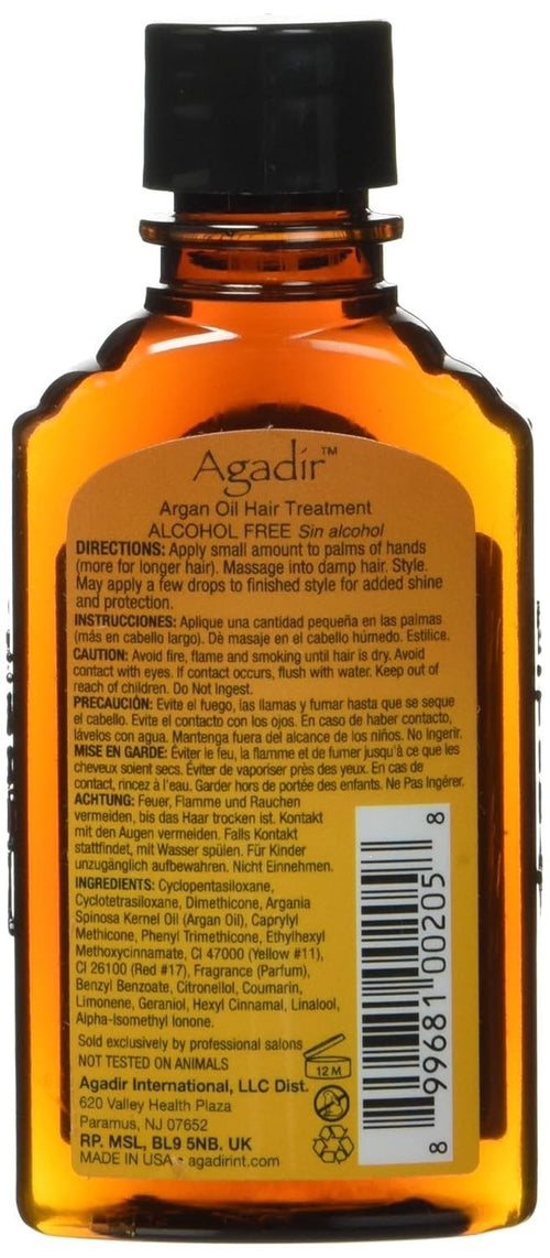 Agadir Argan Oil Treatment Liquid Hair Oil, Sulfate-Free, 66 ml