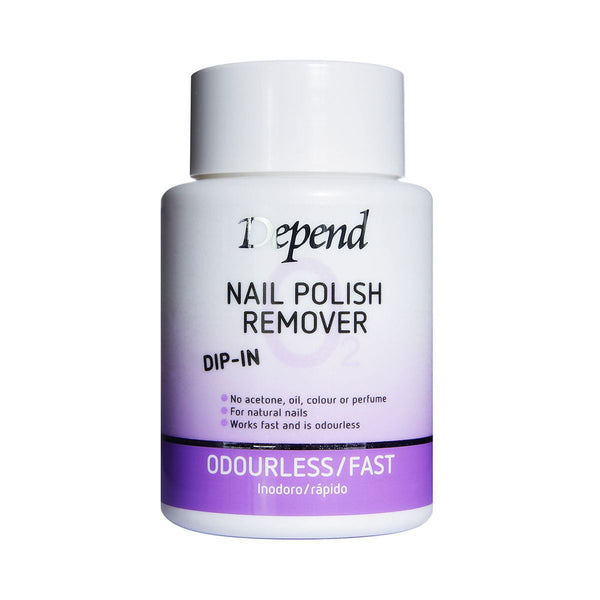 Depend Nail Polish Remover Purple Dip-In Acetone-Free Odourless 75 ml